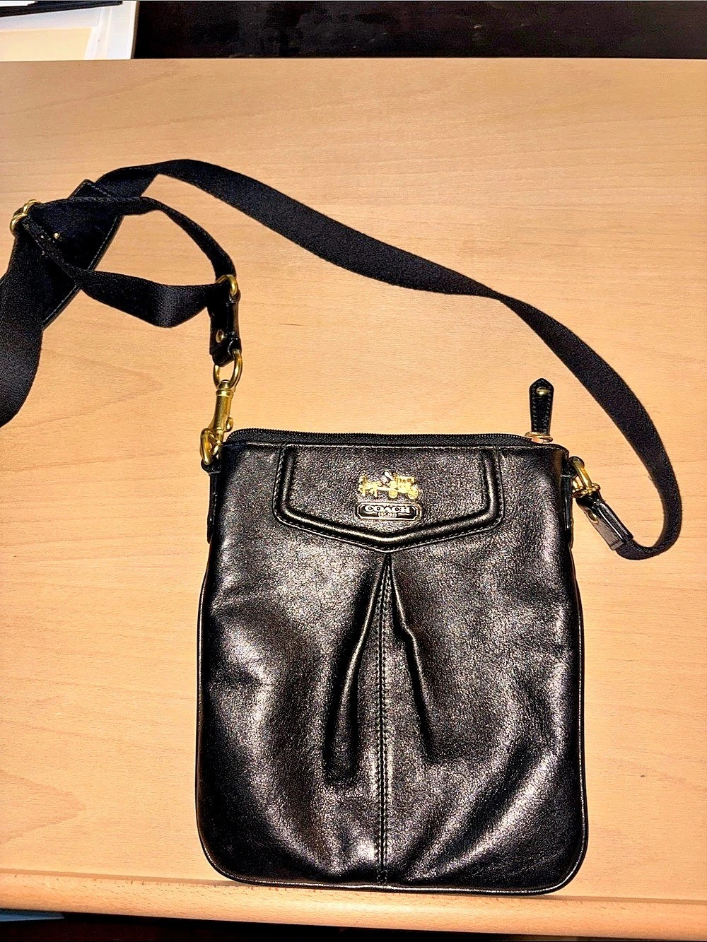 Coach Bag With Horse And Carriage Black Crossbody Bag